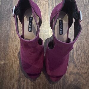 Parker & Sky Women's Chic Burgundy/Purple Heels